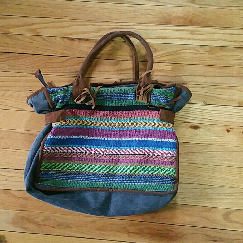 Levi's Brown Jeans Size 10 and Earth Tone Handbag - Picture 2 of 8